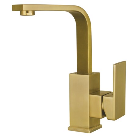 Fauceture LS8463CL Single-Handle Bathroom Faucet with Push Pop-Up, Brushed Brass LS8463CL